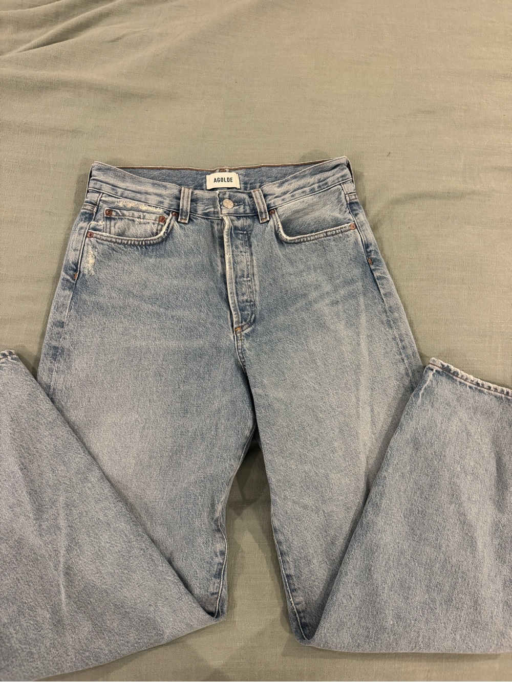 Agolde Vintage Light Wash Straight Leg Jeans